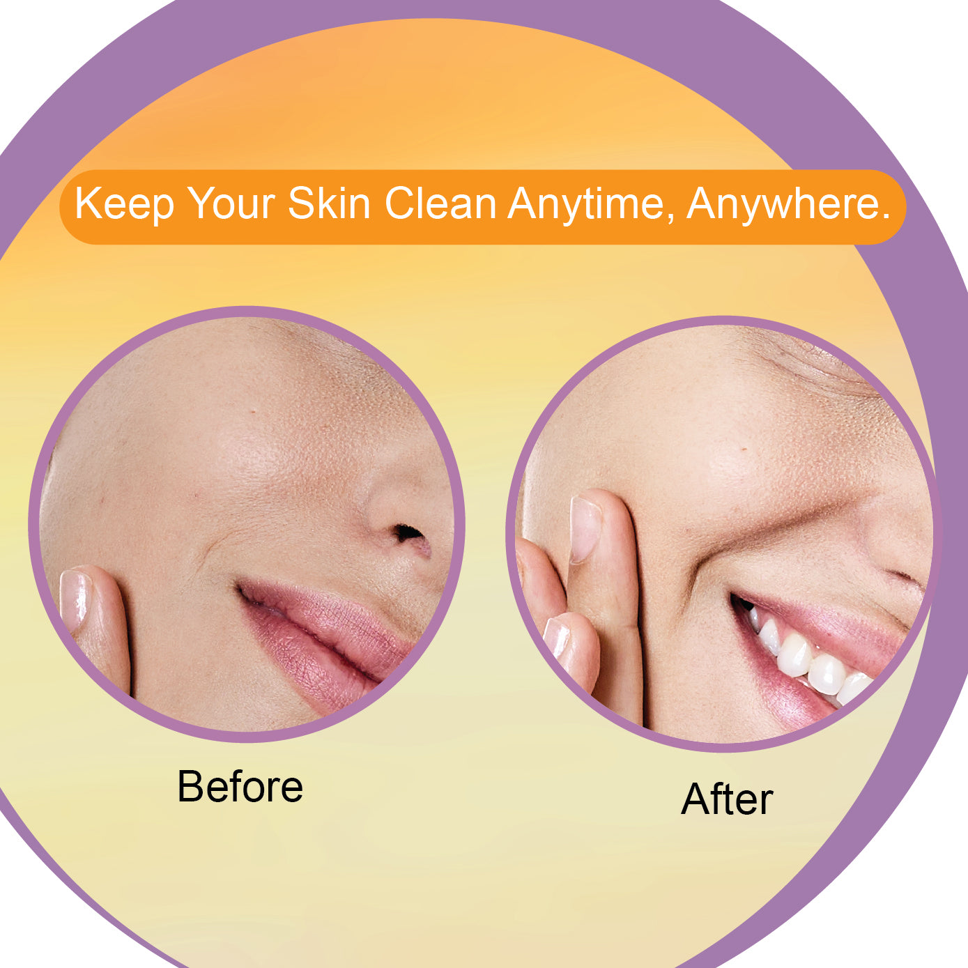 Vitamin C Face Wet Wipes Pack of 6