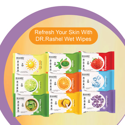 Vitamin C Face Wet Wipes Pack of 6
