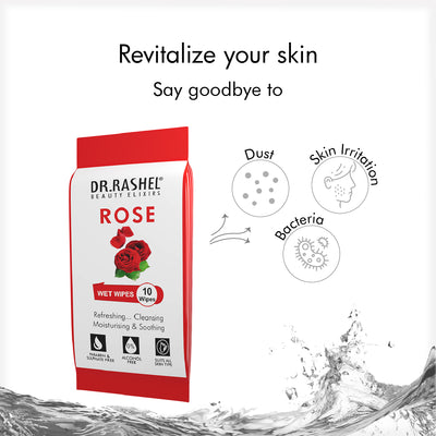 Rose Wet Wipes Pack of 10