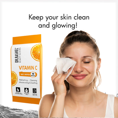 Vitamin C Wet Wipes Pack of 6