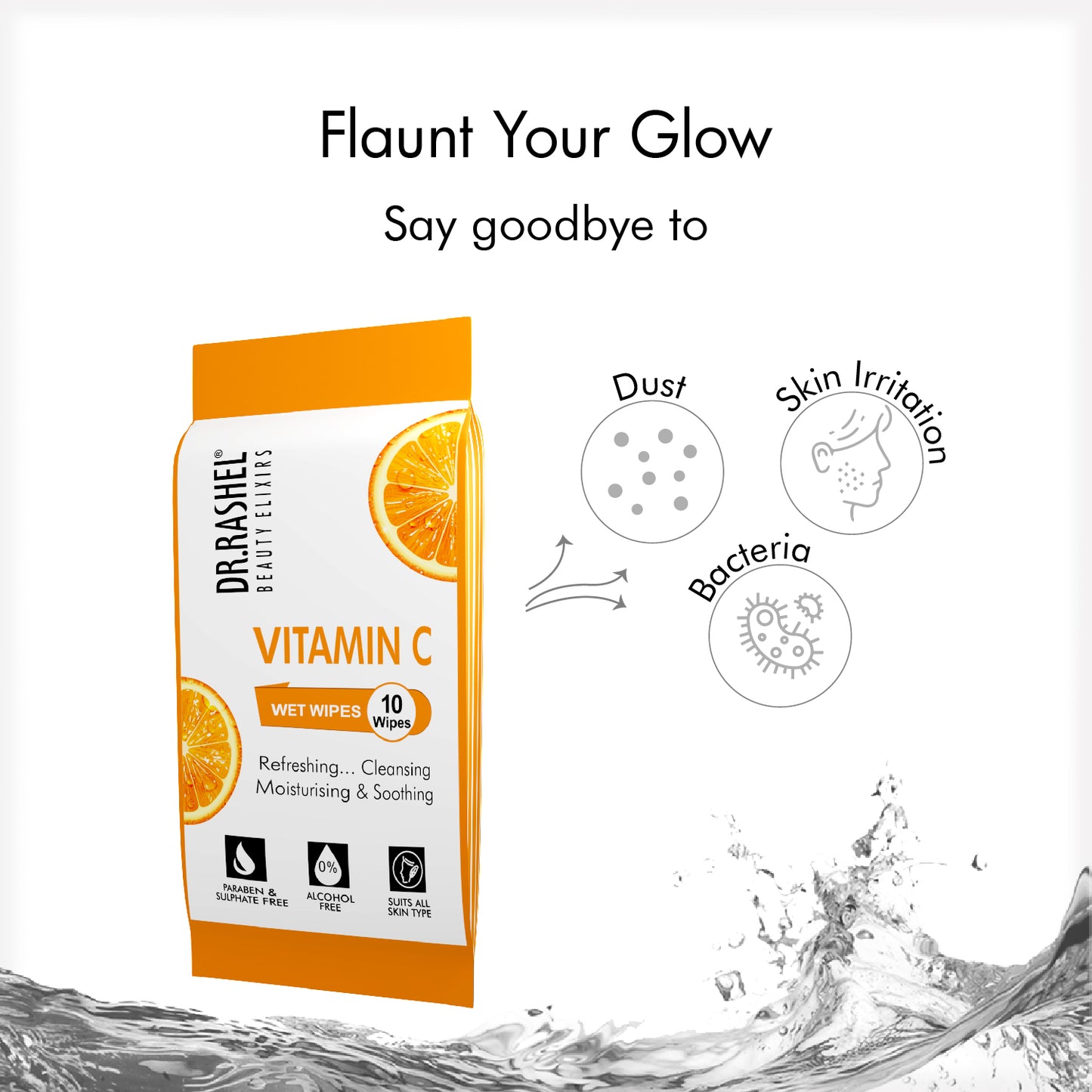 Vitamin C Wet Wipes Pack of 6