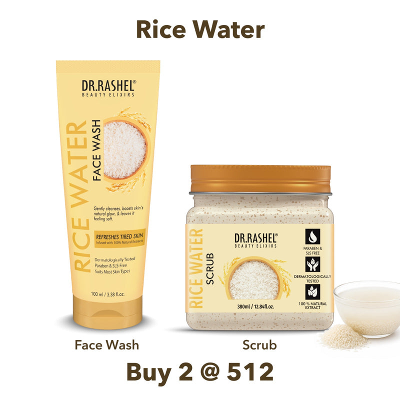 Rice Water Face Wash & Scrub Duo