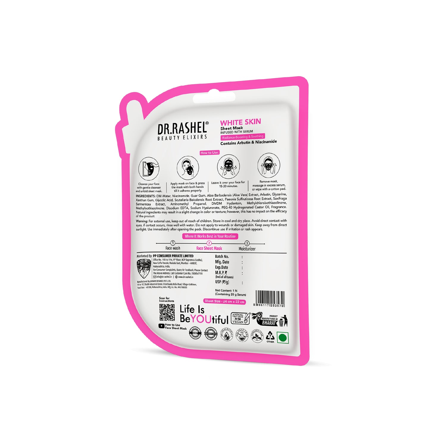 White Skin Sheet Mask with Serum