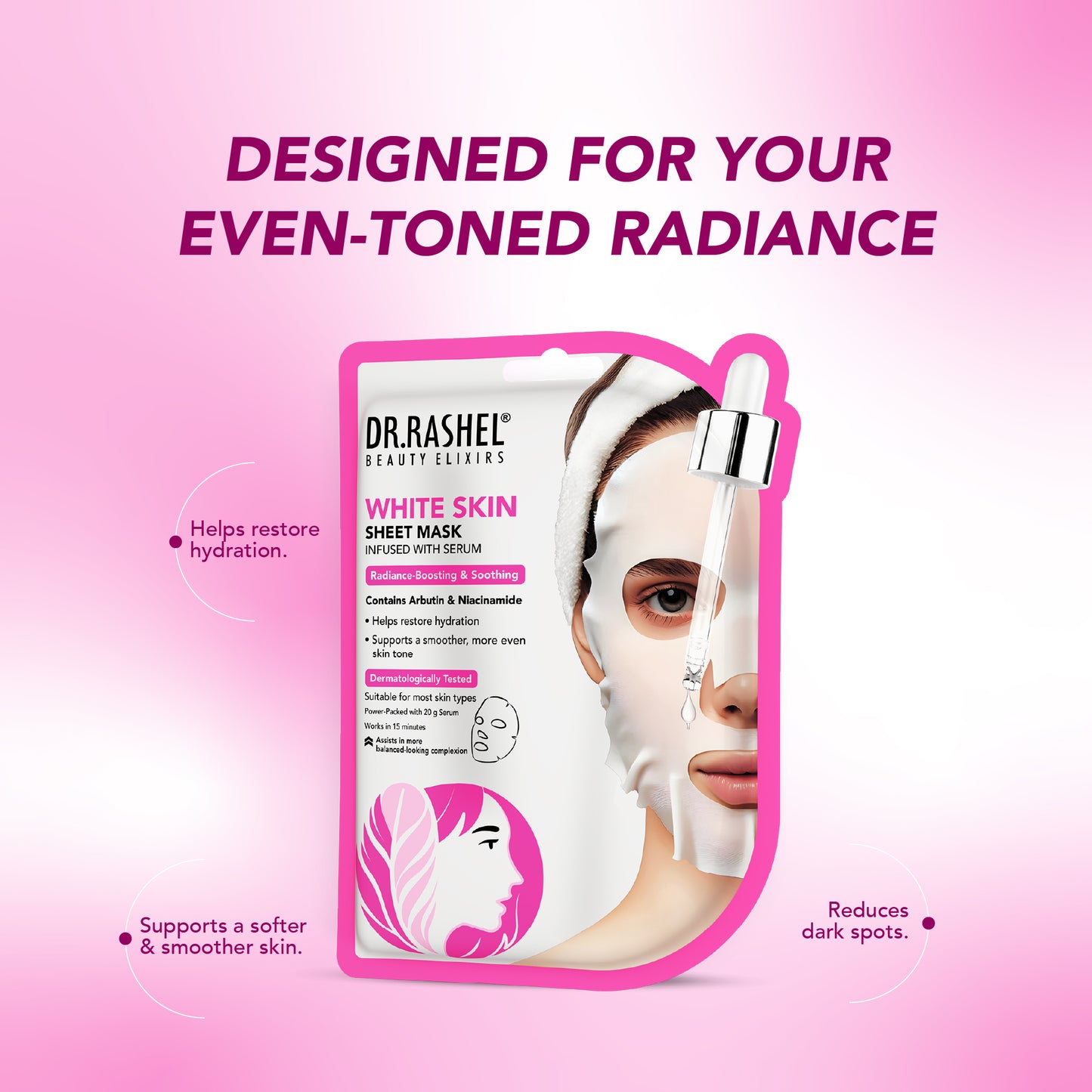 White Skin Sheet Mask with Serum