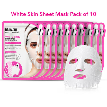 White Skin Sheet Mask with Serum Set