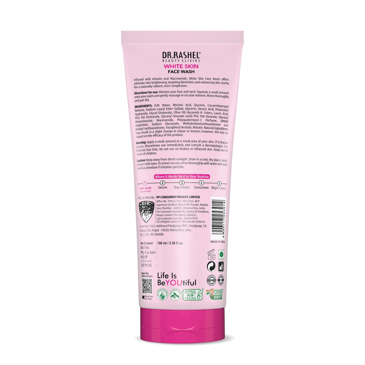 Dr.Rashel White Skin Face Wash - 100 Ml