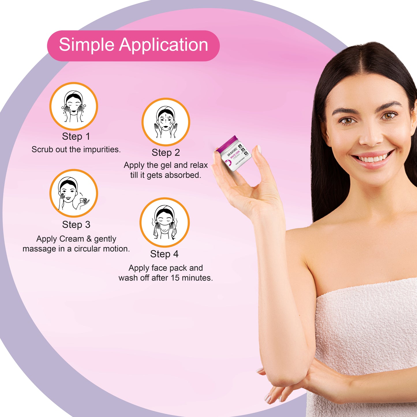 White Skin Pack of 4 Mini Jars (180ml)