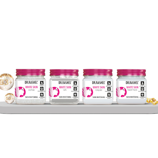 White Skin Pack of 4 (scrub, Gel, Cream & Facepack)