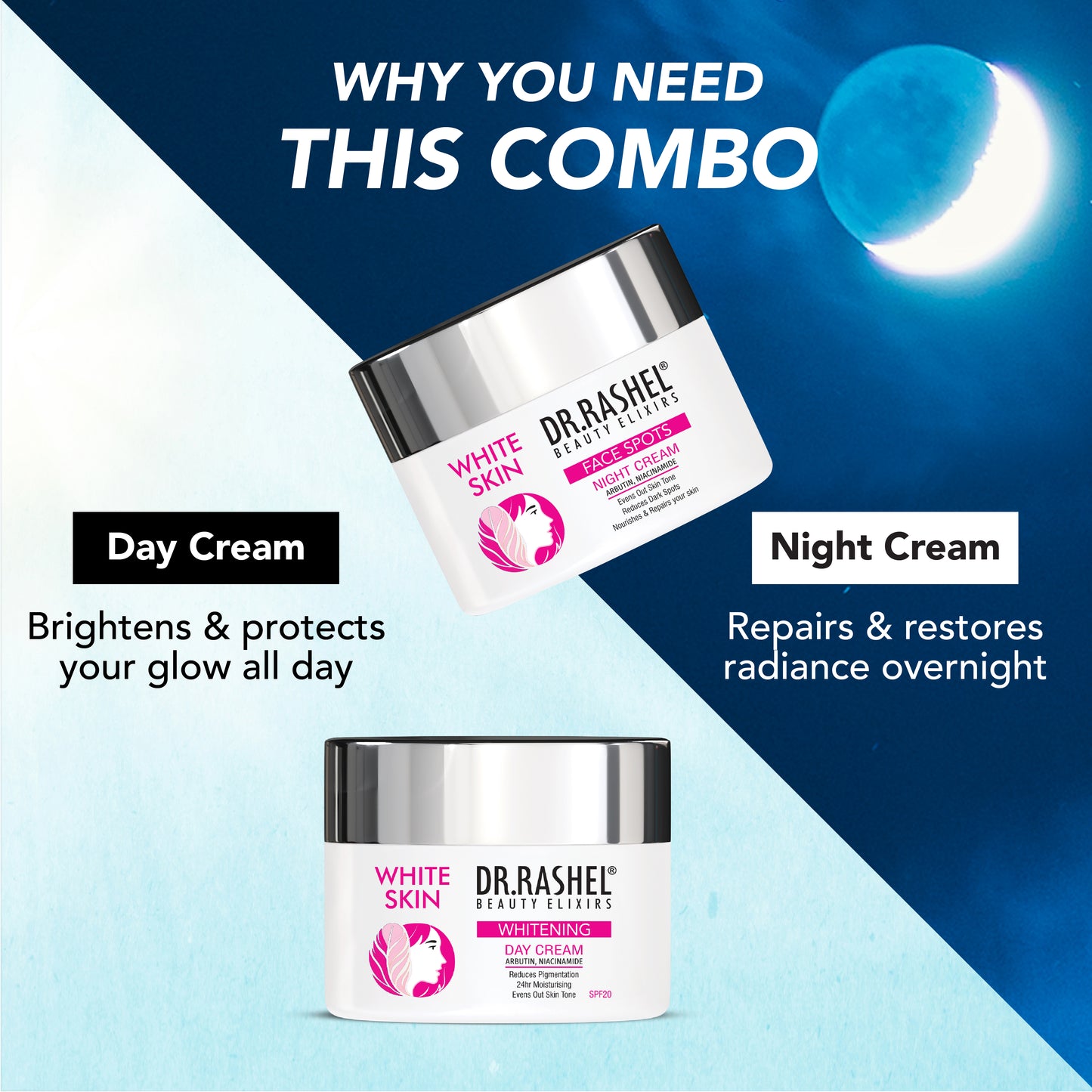 White Skin Day & Night Cream Combo