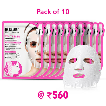 White Skin Sheet Mask with Serum Set