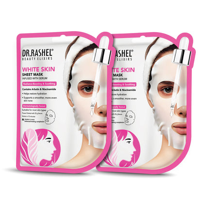 White Skin Sheet Mask with Serum Pack of 2