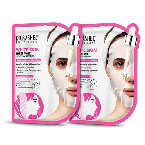 White Skin Sheet Mask with Serum Pack of 2