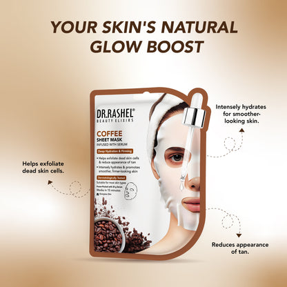Coffee Sheet Mask with Serum Pack of 2