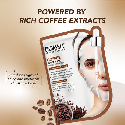 Coffee Sheet Mask with Serum Pack of 2