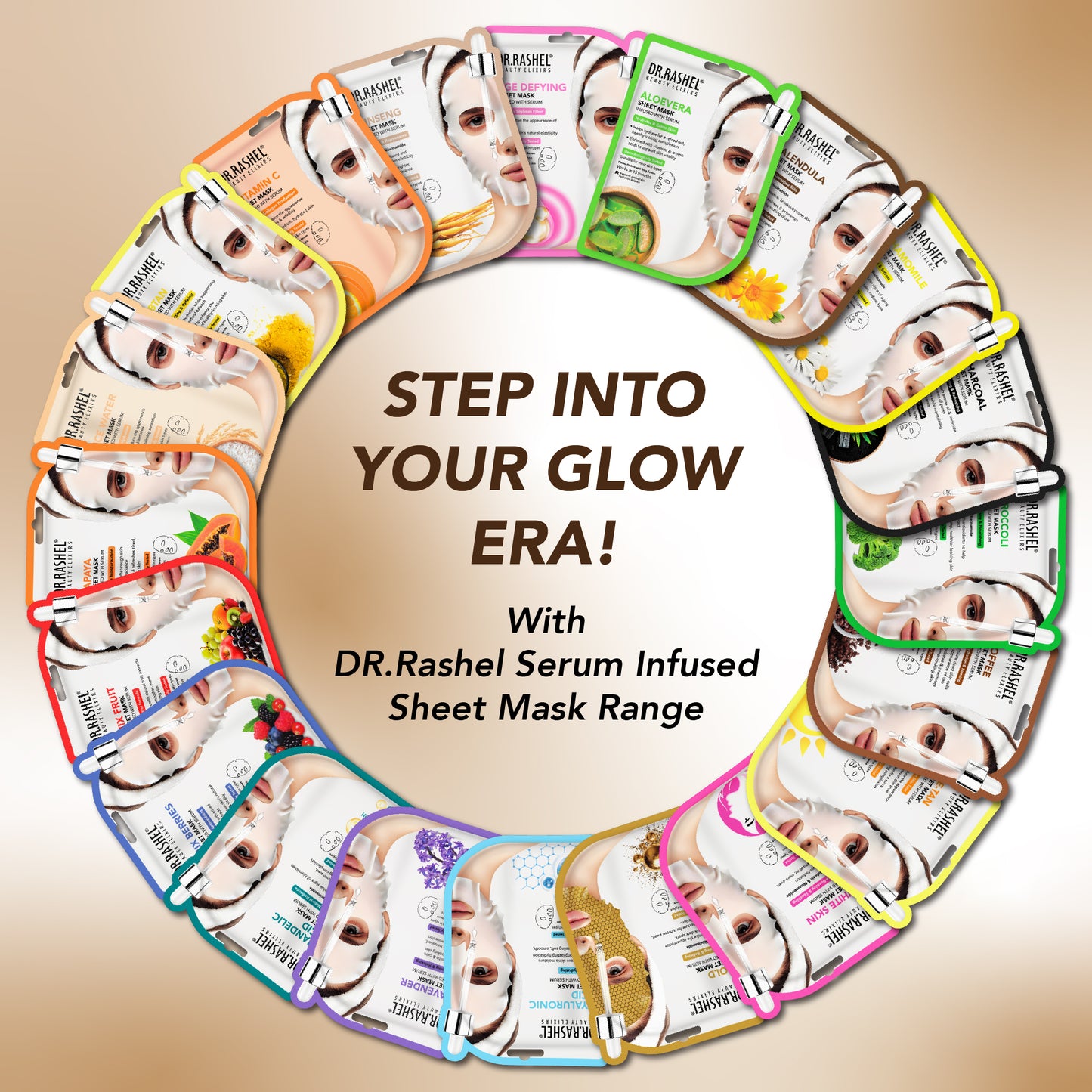 Coffee Sheet Mask with Serum Pack of 2