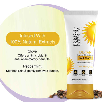 detan face wash ingredients