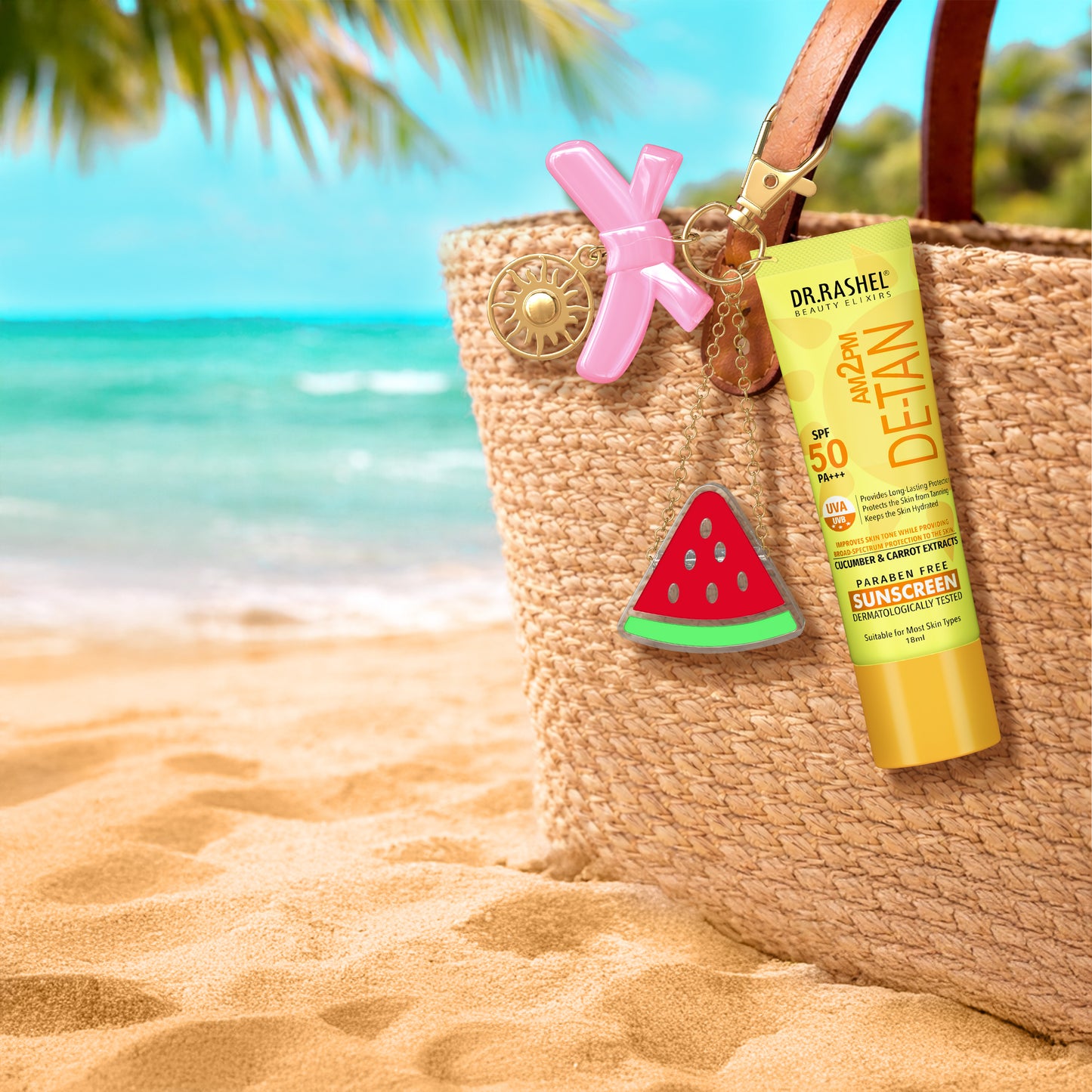 Detan Sunscreen SPF 50 - 18 ml with Charm