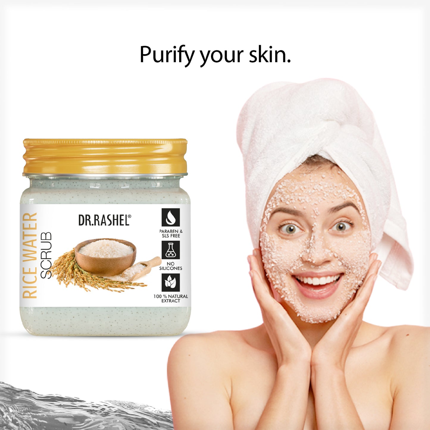 rice flour face scrub