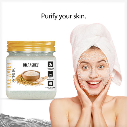 rice flour face scrub