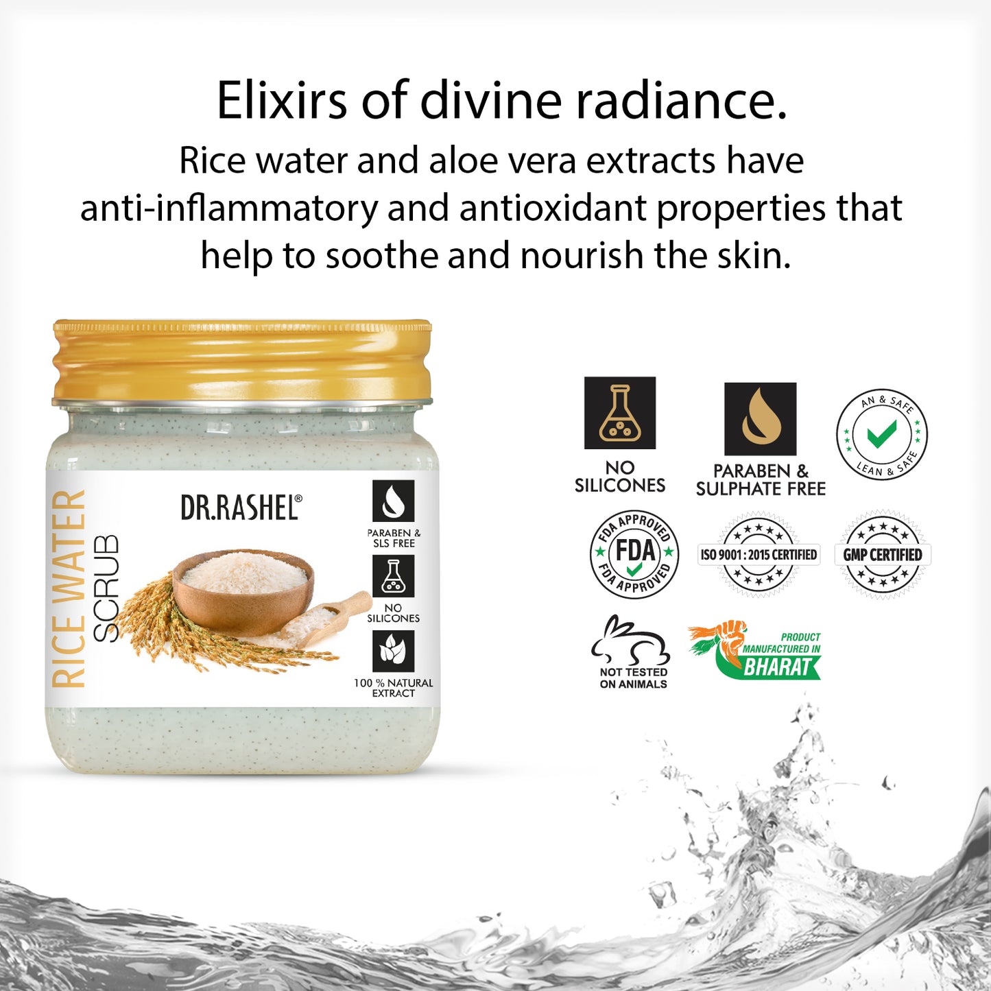 rice water scrub for face and body