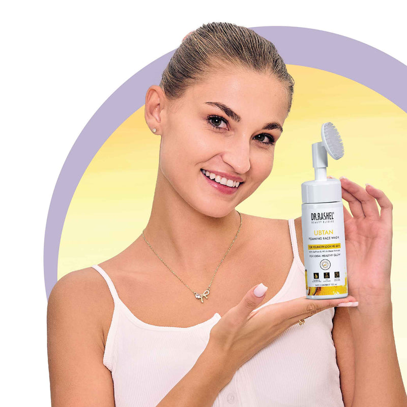 ubtan foaming face wash for glowing skin