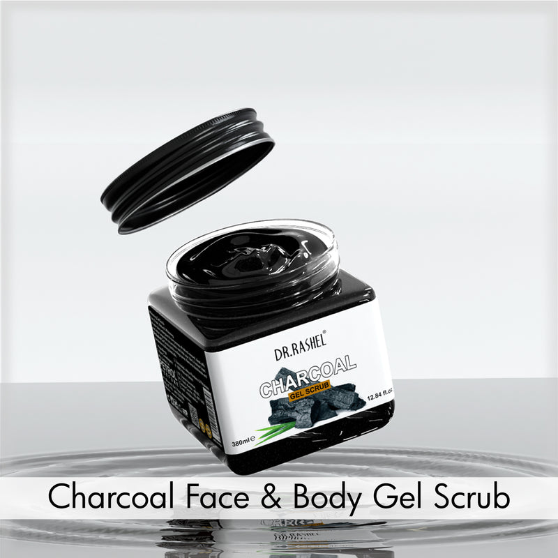 CHARCOAL FACE & BODY GEL SCRUB - 380 ML