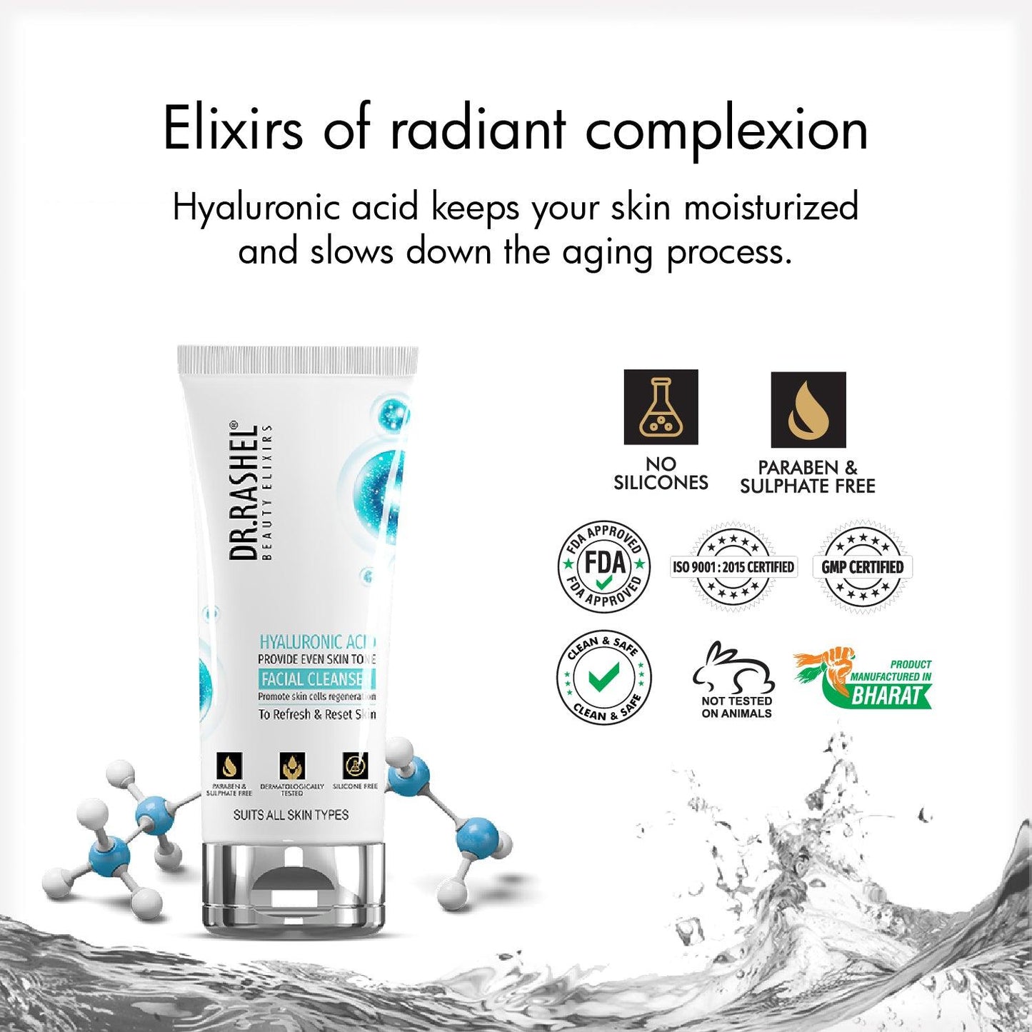 HYALURONIC ACID FACIAL CLEANSER - 80ML - Dr. Rashel