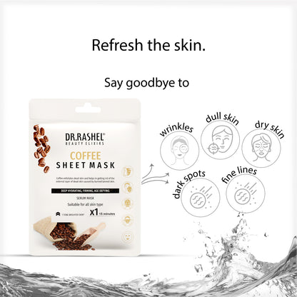Coffee Sheet Mask with Serum Pack of 2