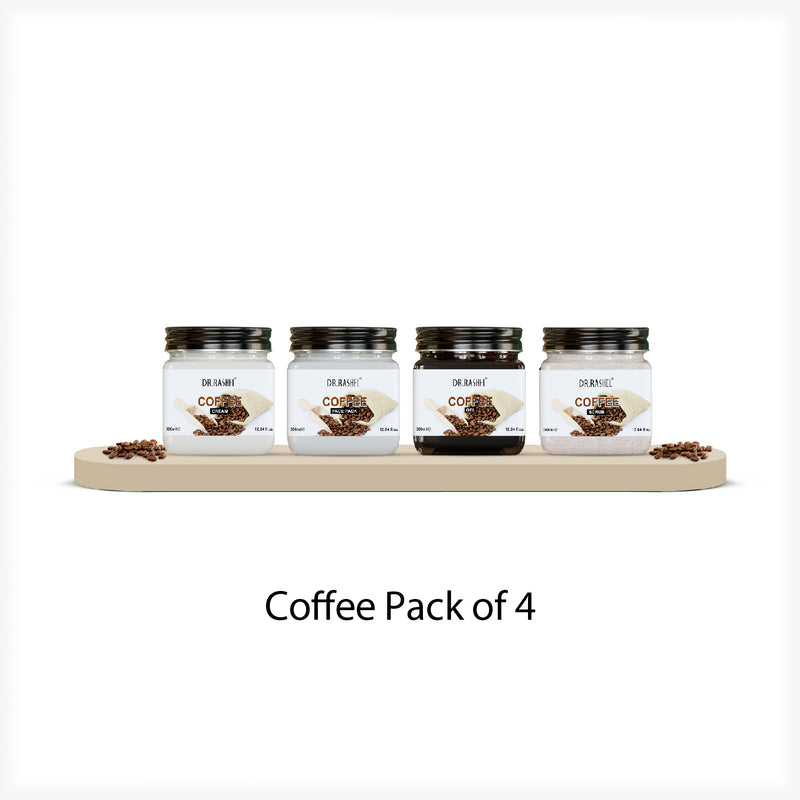 Coffee Pack of 4 (scrub, Gel, Cream & Facepack) - 1520 Ml