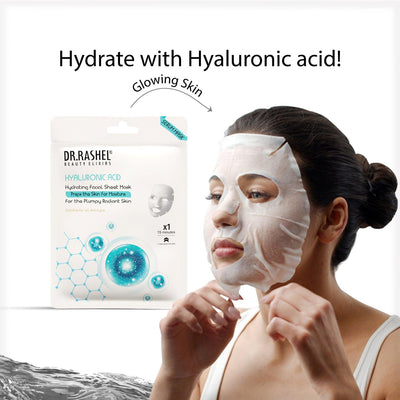 Hyaluronic Acid Sheet Mask with Serum (Pack of 2) - Dr. Rashel