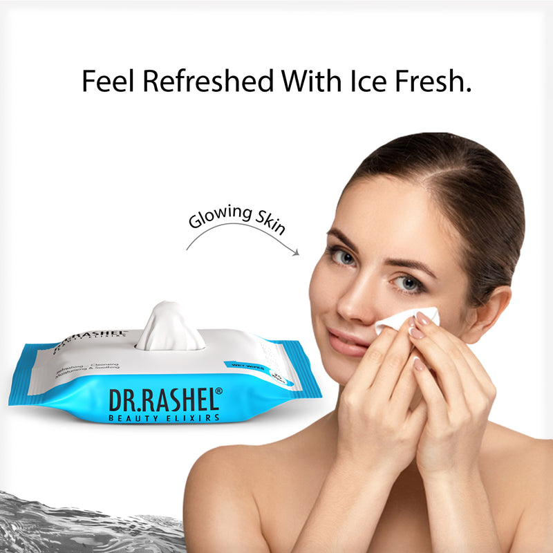 Ice Fresh Face Wet Wipes - Pack of 2