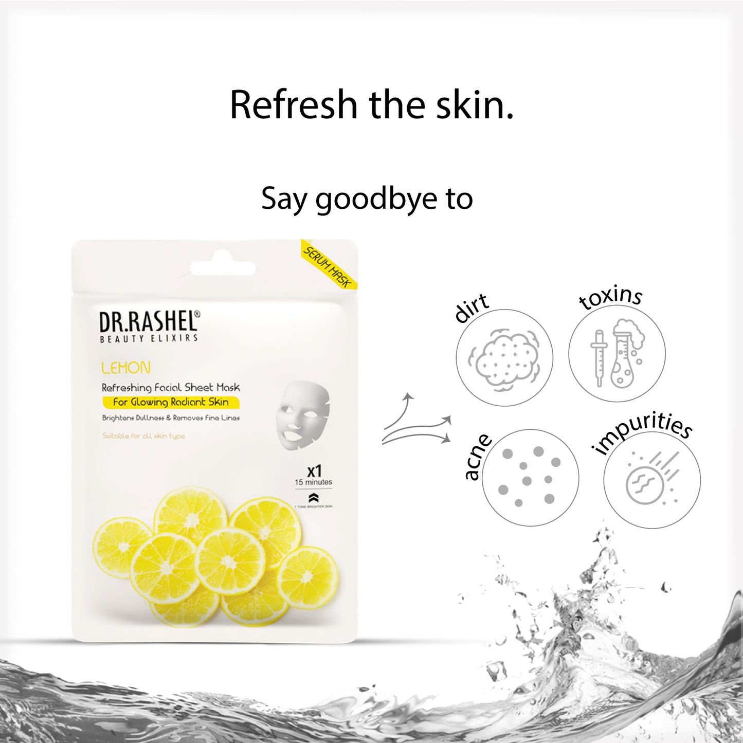 Lemon Sheet Mask with Serum Pack of 2