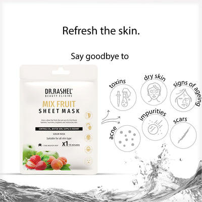 Mix fruit sheet mask with serum (pack of 2)
