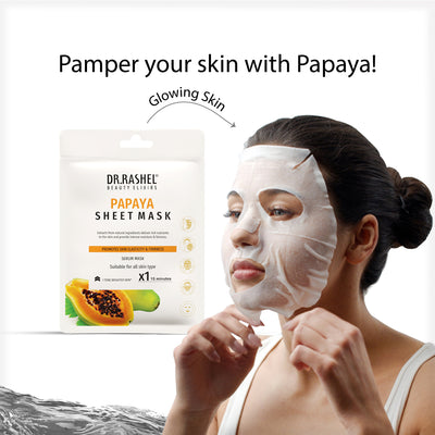 Papaya Sheet Mask with Serum  (pack of 2)