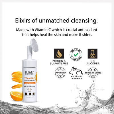 Vitamin C faoming facewash heal the skin