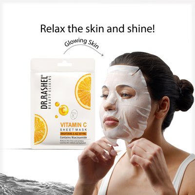 Get glowing skin with vitamin C sheet mask 