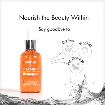 Vitamin C face serum, remove wrinkles sundamage dry skin with Dr Rashel Vitamin C Face serum