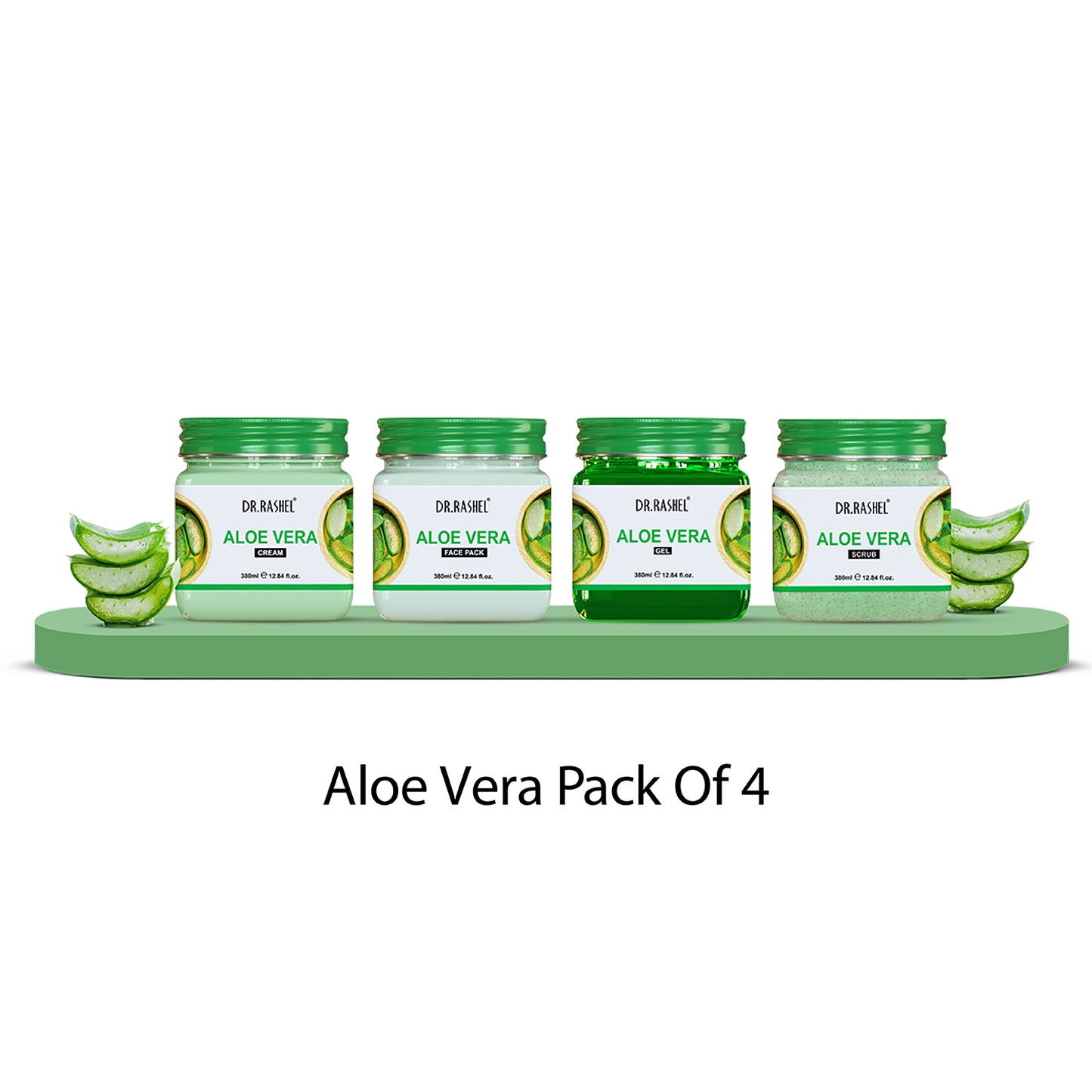 Aloe Vera Pack of 4 (scrub, Gel, Cream & Facepack)