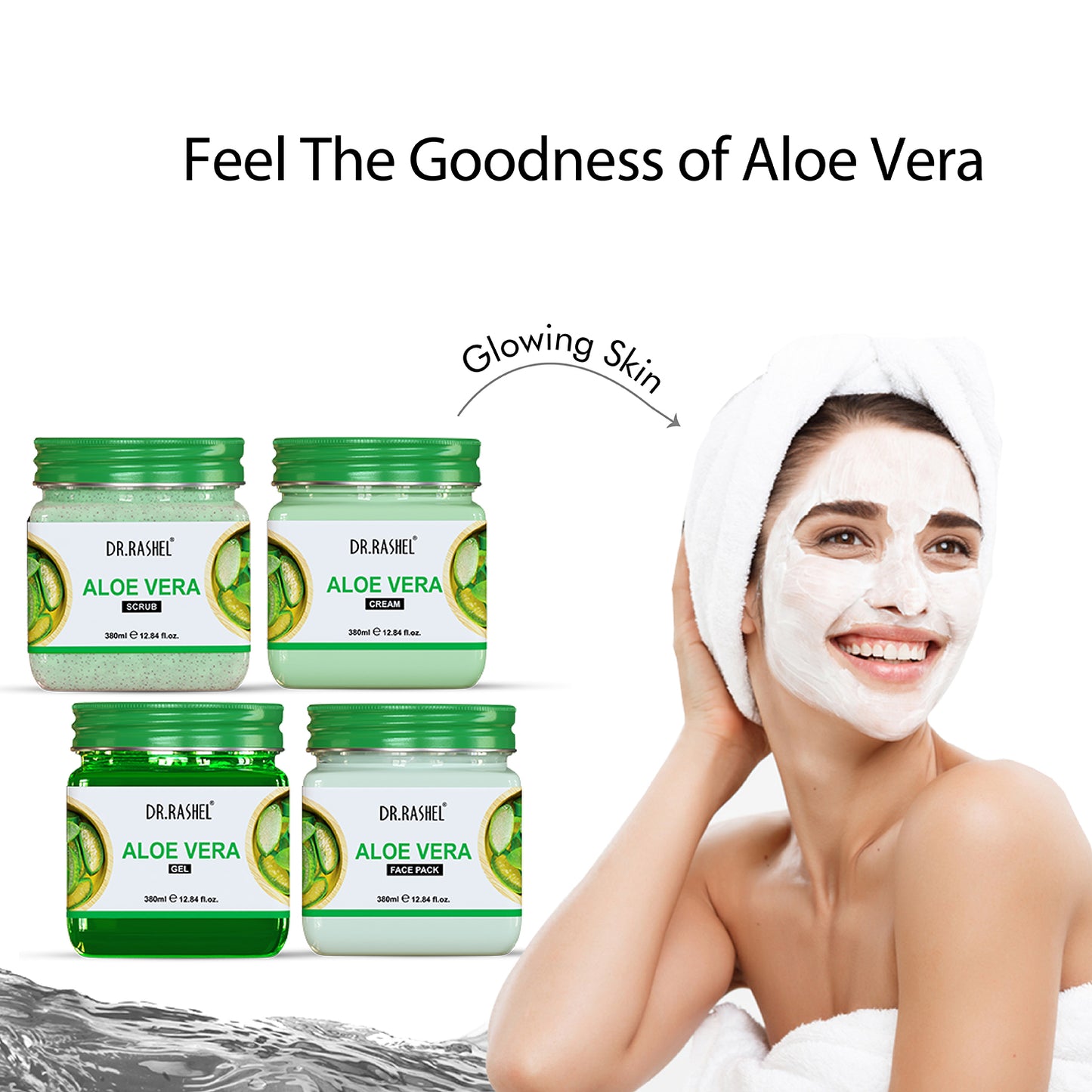 Aloe Vera Pack of 4 (scrub, Gel, Cream & Facepack)