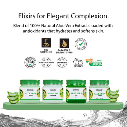 Aloe Vera Pack of 4 (scrub, Gel, Cream & Facepack)