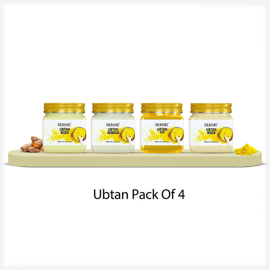 Ubtan Pack of 4 (scrub, Gel, Cream & Facepack)