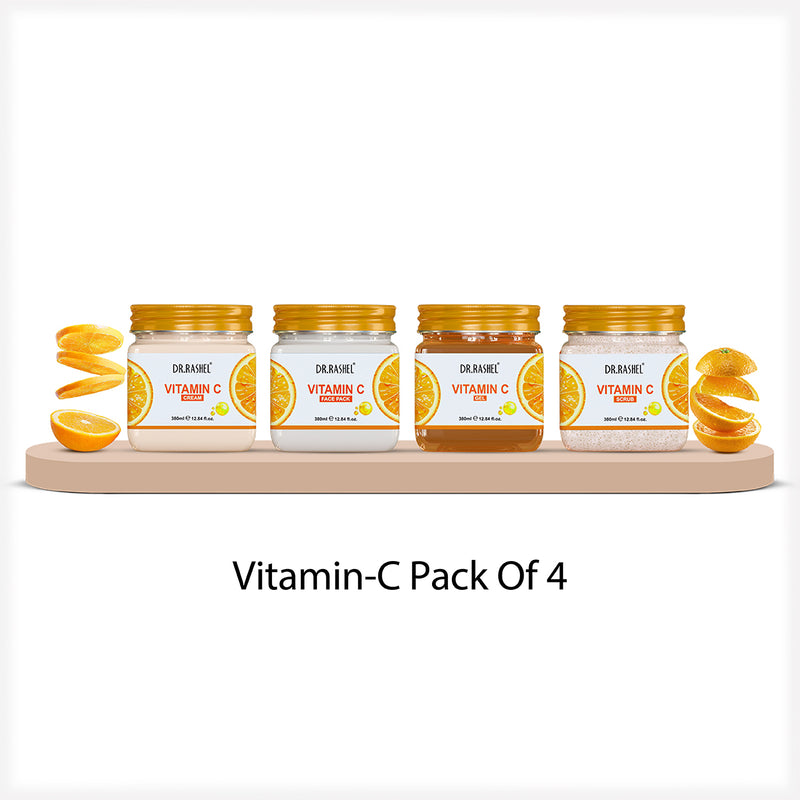 Vitamin C Pack of 4 (scrub, Gel, Cream & Facepack) - 1520 Ml
