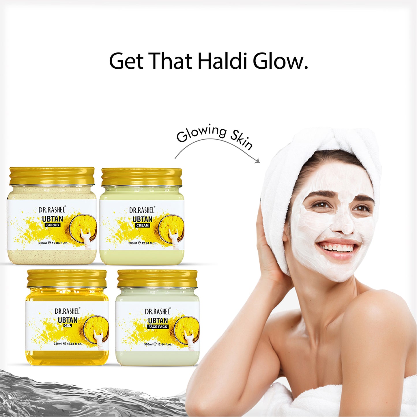 Ubtan Pack of 4 (scrub, Gel, Cream & Facepack)