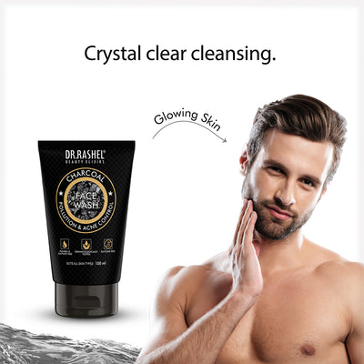 CHARCOAL POLLUTION & ACNE CONTROL FACE WASH FOR MEN - 100 ML