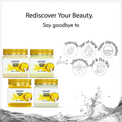 Ubtan Pack of 4 (scrub, Gel, Cream & Facepack)