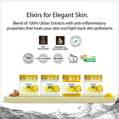 Ubtan Pack of 4 (scrub, Gel, Cream & Facepack)