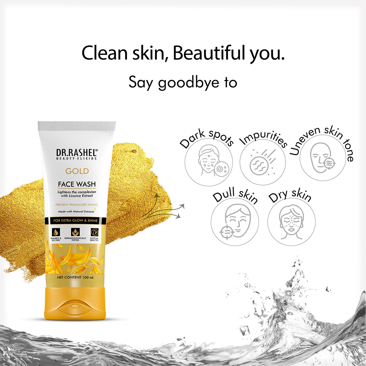 gold face wash benefits